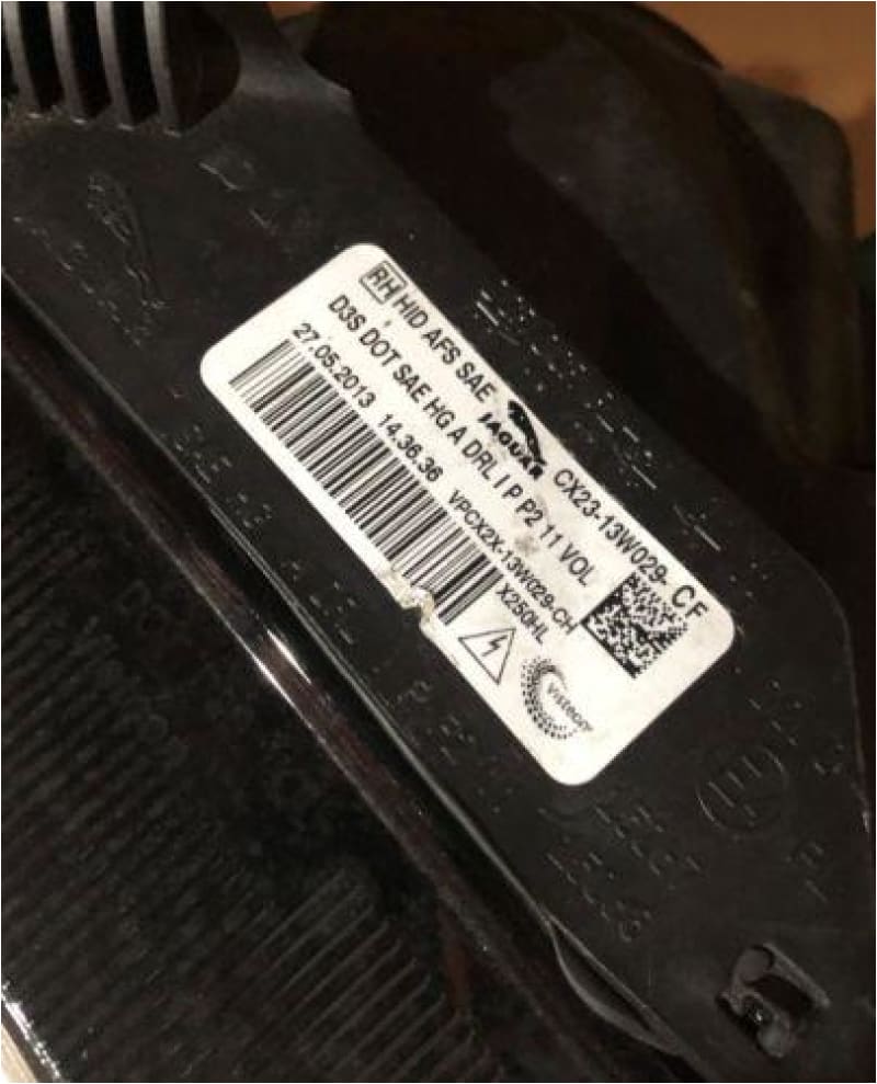 Genuine Jaguar XF Headlight HID AFS 2009-2015 RH USA CX2313W029 C2Z31442 Jaguar