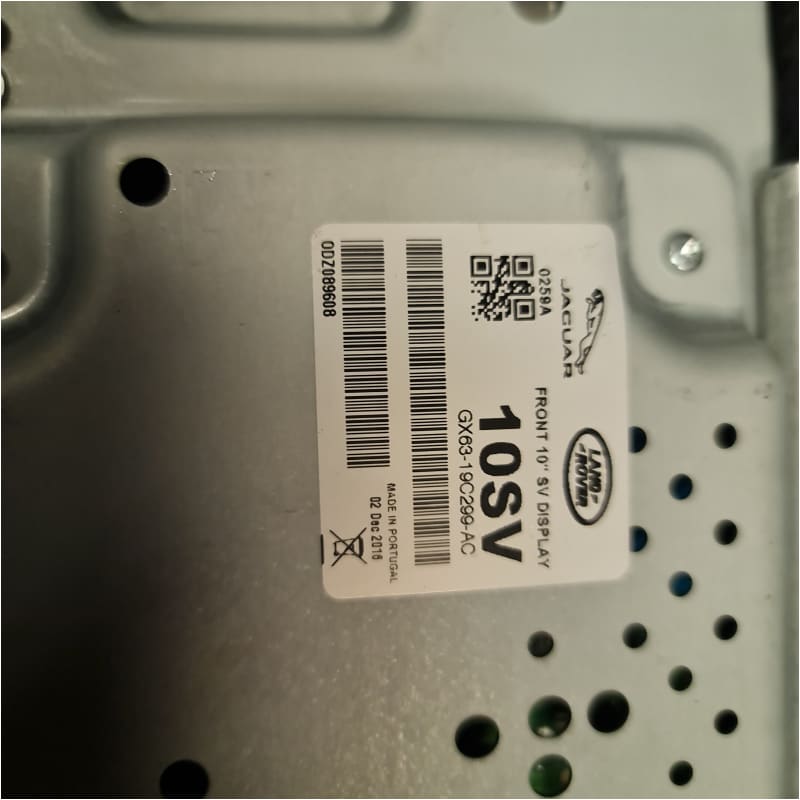 Genuine Jaguar Land Rover 10" Touch Screen C2D56665 LR112397 GX6319C299AE Jaguar