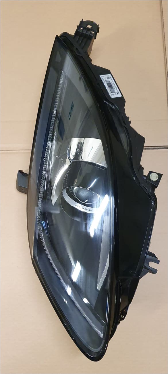 Jaguar F Type Headlights EU Left Hand Drive HID Chrome Bezel Norfolk Prestige Car Parts UK Ltd