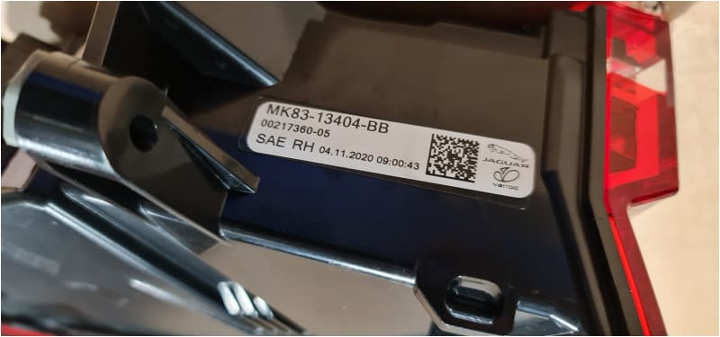 Jaguar F Pace Rear Light Bodyside RH USA Spec T4A44673 MK8313404BB Jaguar