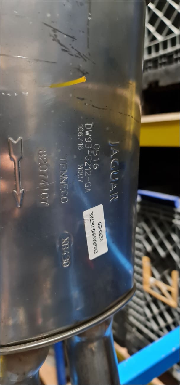 Genuine Jaguar XJ Intermediate exhaust pipe 2016-on C2D21531 DW935212GA Jaguar