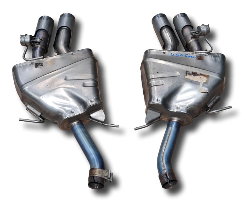 Genuine Jaguar F Type SVR Exhaust Mufflers Active Pair T2R21027 T2R21026 Jaguar OEM