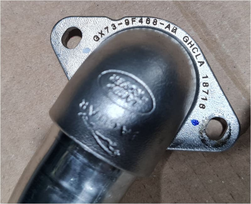 Genuine Jaguar EGR cooler to Exhaust RH T2H49125 LR143680 GX739F468AC Jaguar Land Rover