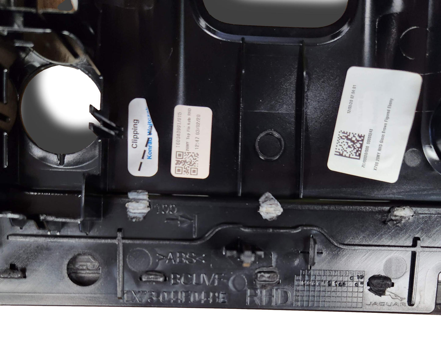 Jaguar Xe Centre Console Trim Finisher Gloss Figured Ebony Wood T4N35155 Lx73044E04Be