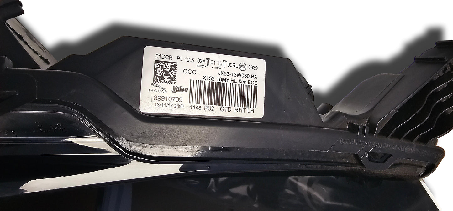 Jaguar F Type Headlight Black Trim Left Hand Drive Bi Xenon 2014>17 Jx5313W030B T2R75686