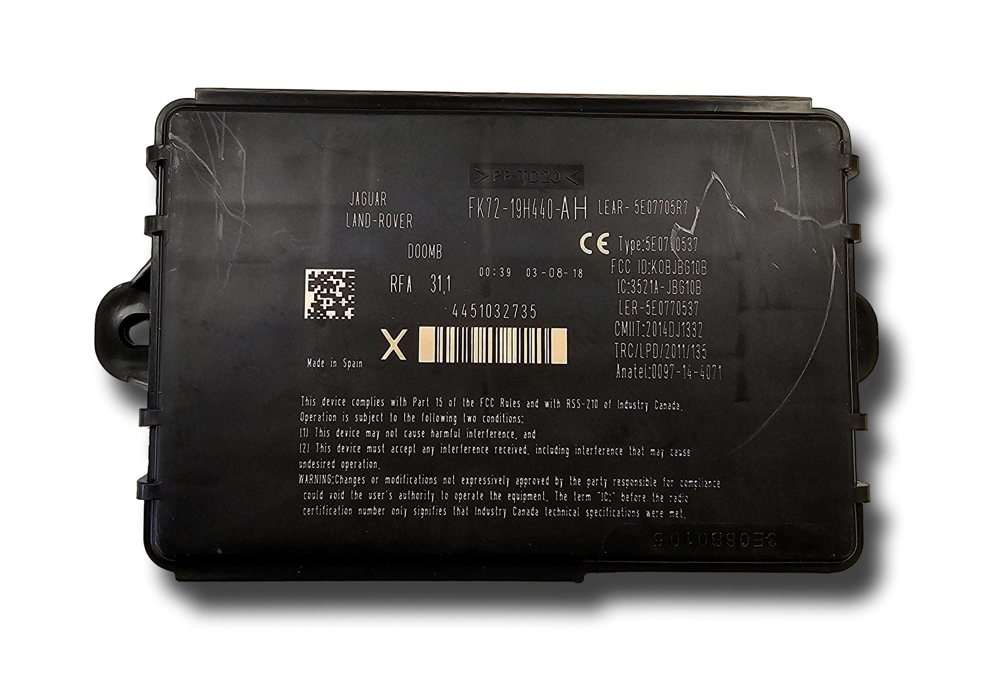 Jaguar Land Rover Security Module With Keyless Start J9C16072 Lr071424 Fk7219H440Ah