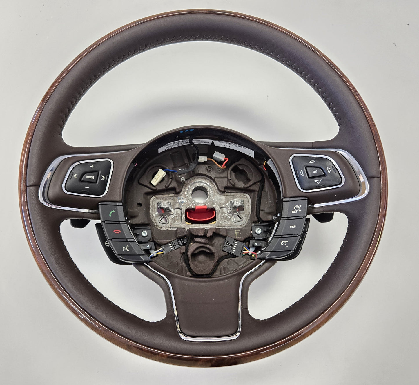 Jaguar Xj Leather Steering Wheel Wood Brown Heated Paddle Shift Cruise Voice