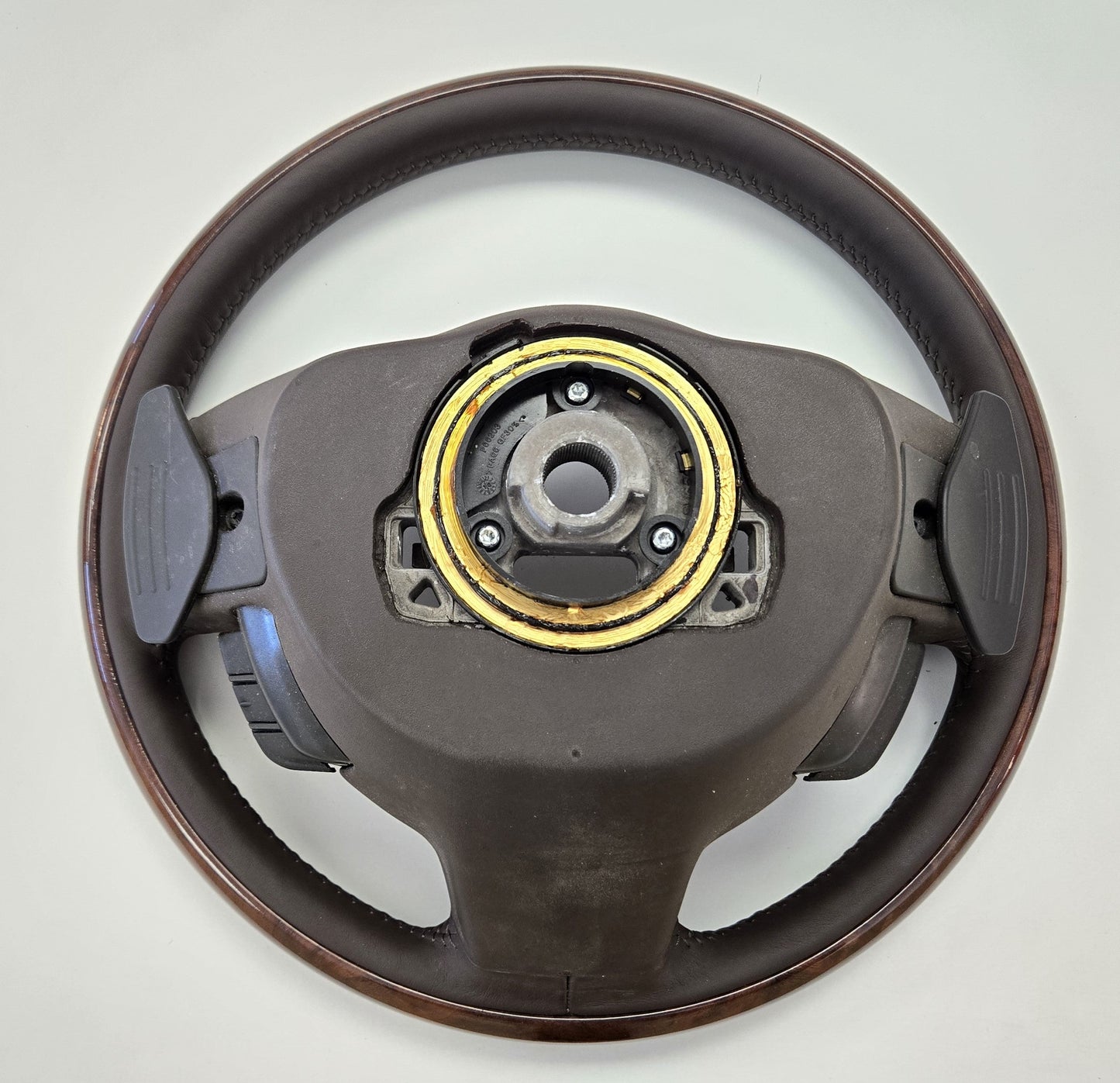 Jaguar Xj Leather Steering Wheel Wood Brown Heated Paddle Shift Cruise Voice