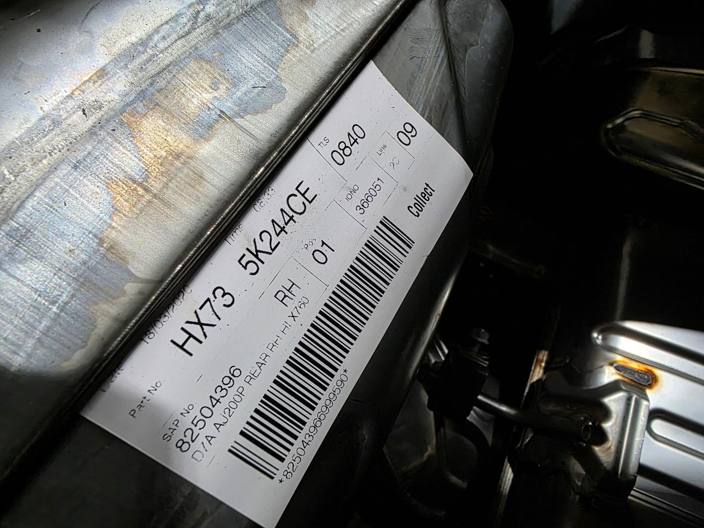 Jaguar XE Silencer Tailpipe 2.0 Petrol RH T4N15028 HX735K244CE