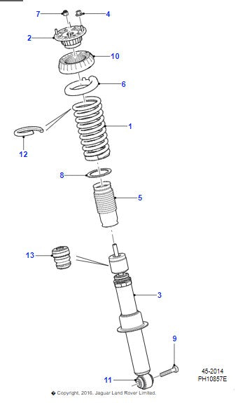 Jaguar F Type Rear Shock Absorber 5.0 3.0 T2R4343 Ex5318080Ad (#25062024)