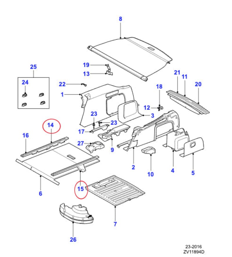 Genuine Jaguar XF Luggage Rails 2009-15 C2Z22445 C2Z22446 DX23434B15 DX23434B14 Jaguar