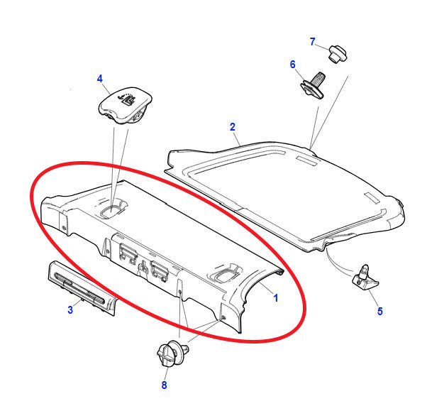 Jaguar Xk Parcel Shelf Rear Coupe 2006-2014 C2P15306Leg 6W8346668D