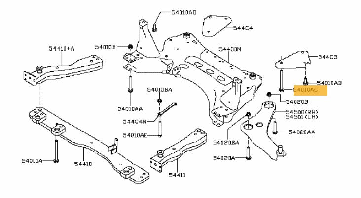 Nissan Qashqai Suspension Bolt 2013-19 544591HH0D