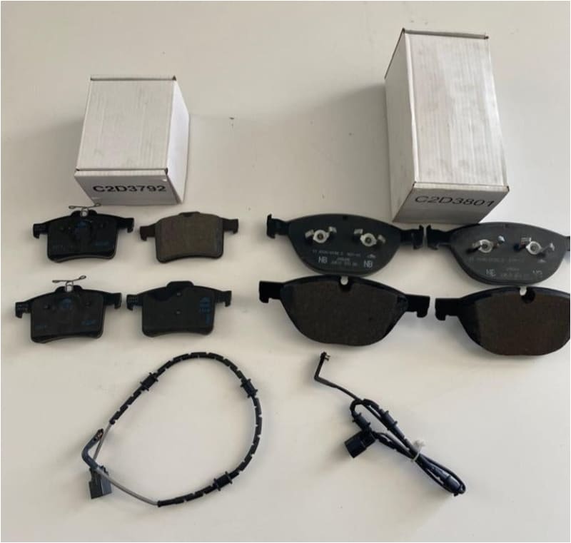 Jaguar XFRS Brake Pad Kit Front & Rear inc sensors C2P26236/C2D3801 C2D3792 Jaguar Land Rover