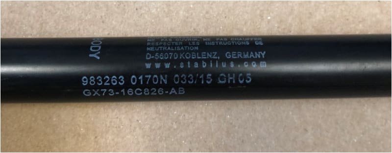 Genuine Jaguar Bonnet Gas Strut XF New Shape T2H3023 GX7316C826AB LH & RH Jaguar Land Rover
