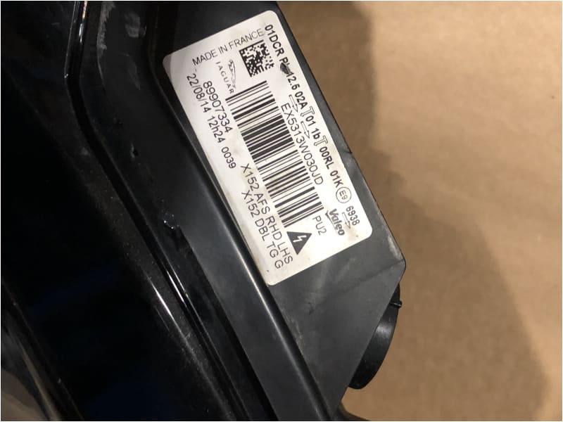 Genuine Jaguar F Type Headlight AFS Left side UK RHD EX5313W030 Jaguar OEM