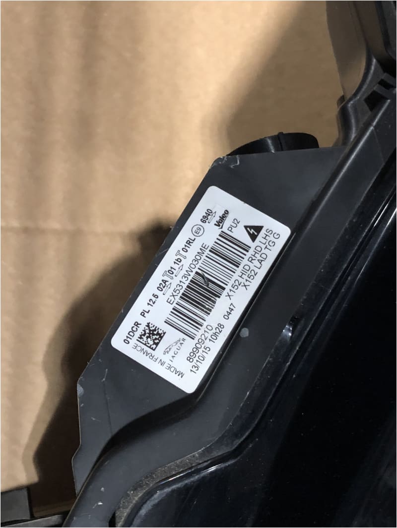 Genuine Jaguar F Type Headlight HID Left side UK EX5313W030 Jaguar OEM