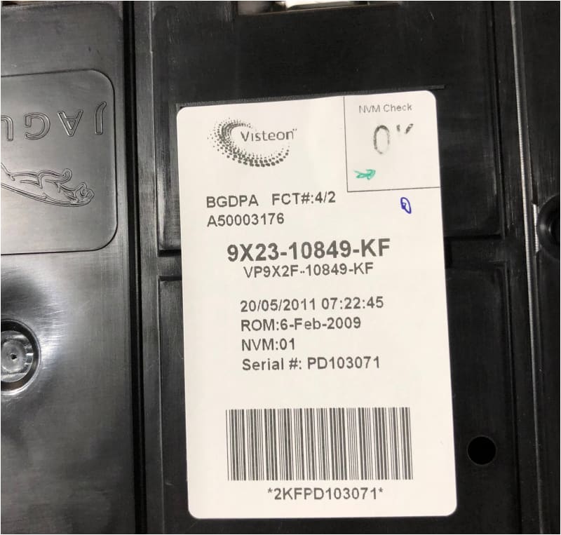 Genuine Jaguar XF Instrument panel Speedo C2Z10700 9X2310849KF Norfolk Prestige Car Parts UK Ltd