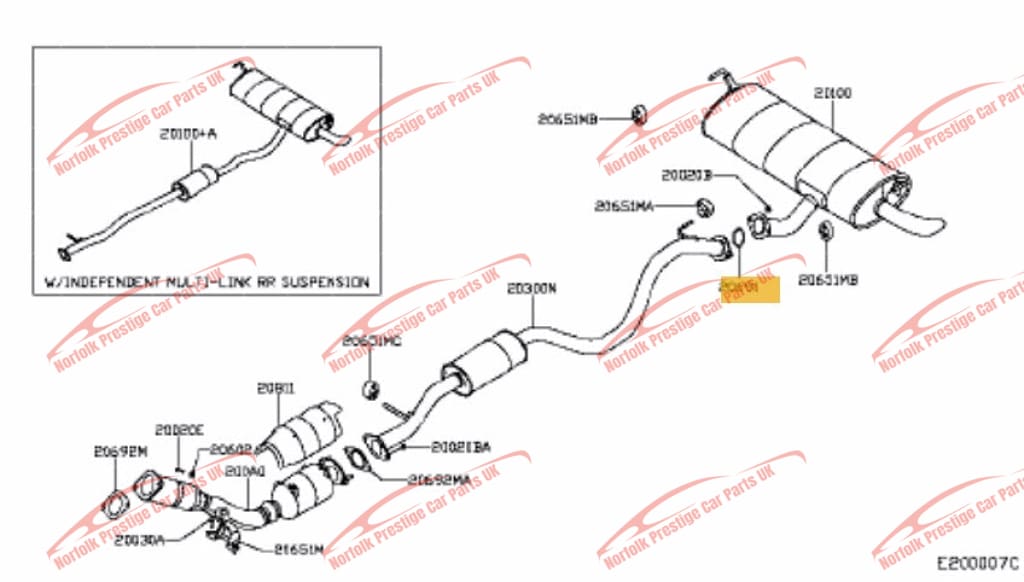 Genuine New Nissan Juke Exhaust Gasket 1.6 Petrol 1.5 Diesel 2069130P0A 2010-17