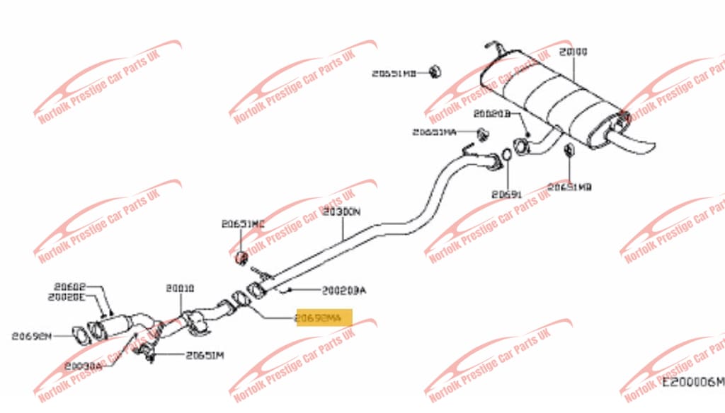 Genuine New Nissan X Trail Exhaust Gasket 206928H30A