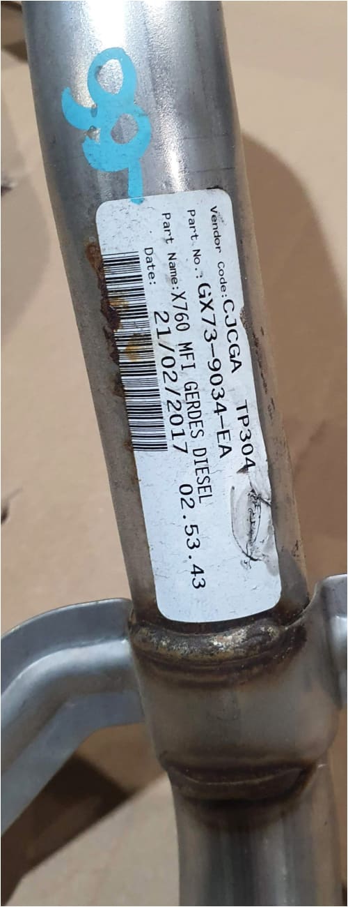 Jaguar XE Diesel fuel filler neck with inhibit T4N13789 GX739034E Jaguar Land Rover