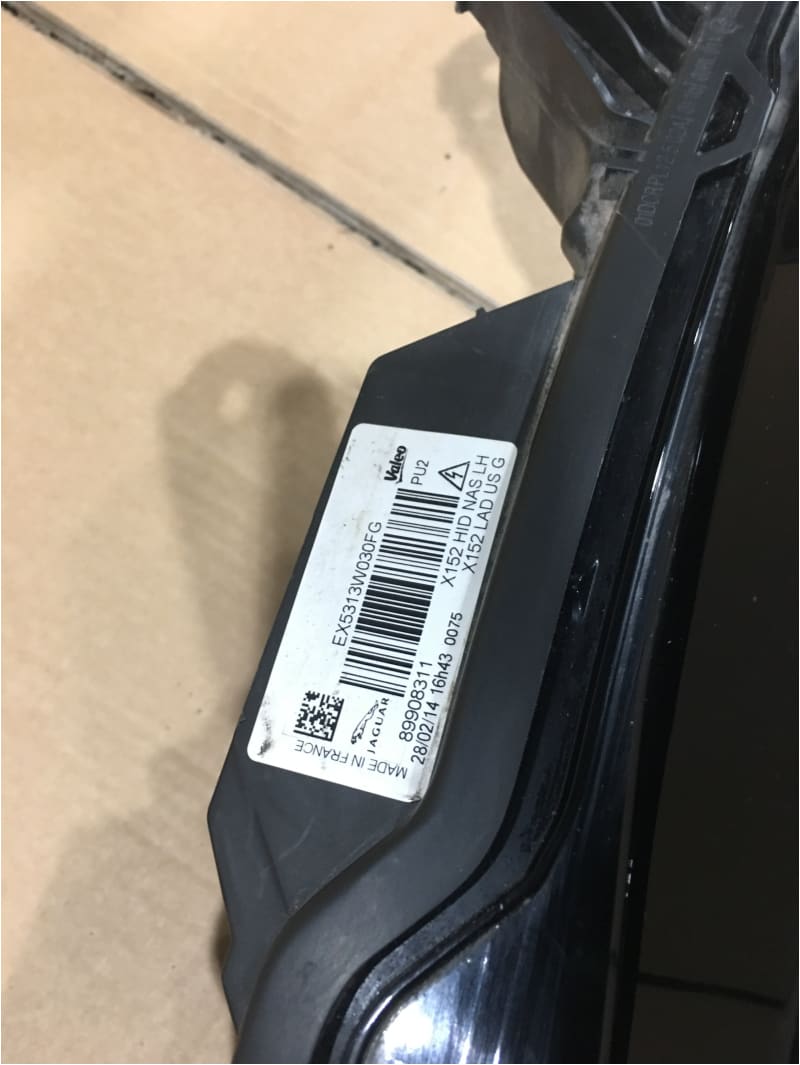 Jaguar F Type Headlight unit HID USA Left Hand Drive EX5313W029 EX5313W030 Norfolk Prestige Car Parts UK Ltd