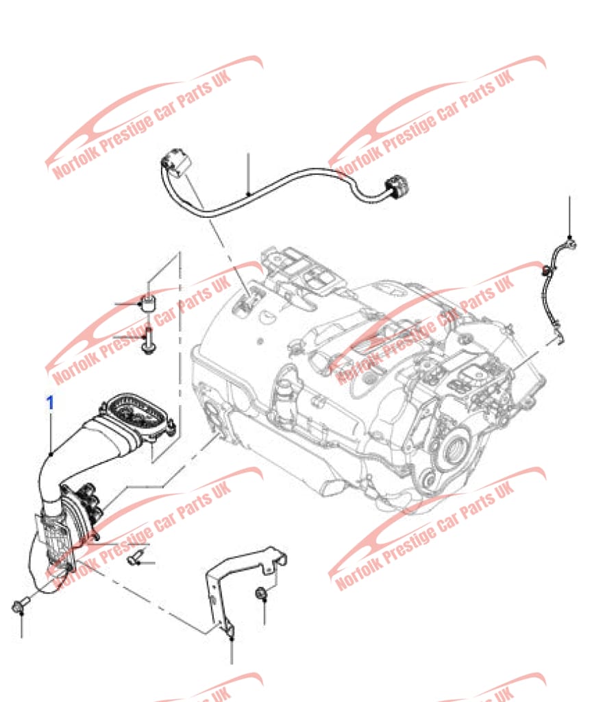 Jaguar I Pace Front Electric Motor Harness J9D1242 J9D314K192Ad