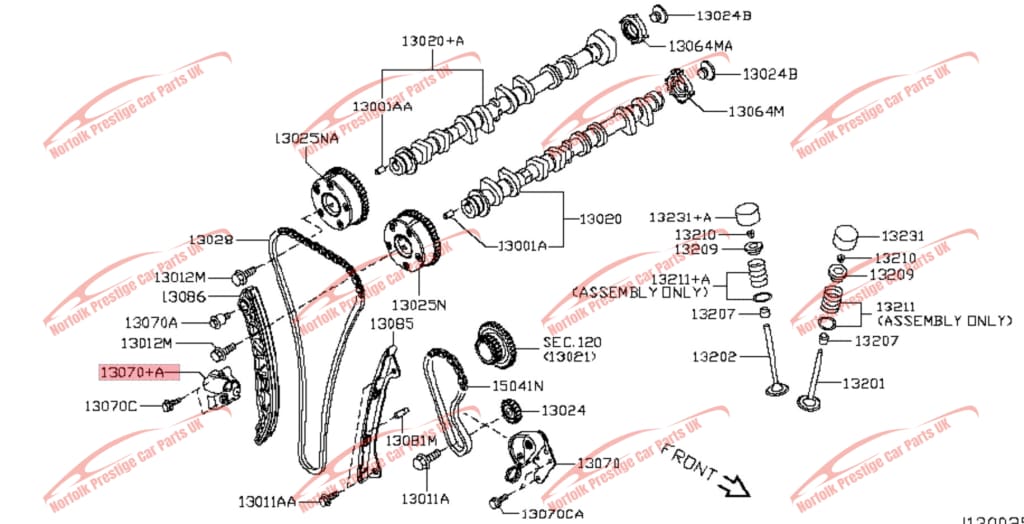 Renault Timing Chain Tensioner 130705Ta2A Vehicle Parts & Accessories Car External Lights