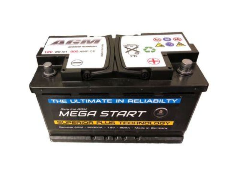800 Amp AGM Stop Start Car Battery 12 Volt 80Ah VARTA