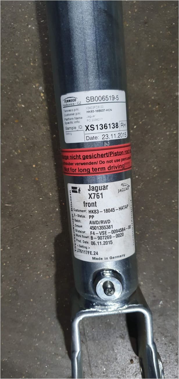 Genuine Jaguar F Pace Front Shock Absorber unit T4A11231 HK8318045H Jaguar Land Rover