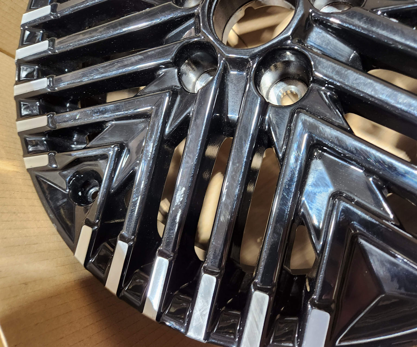 Nissan Blatt 17 "Leichtmetallräder Diamant geschnittener Glanzschwarz 6,5J 45 Set von 4