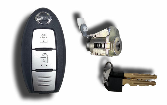 Genuine Nissan Qashqai Remote Key and Door Lock 285E35RF0C 998106UA0A
