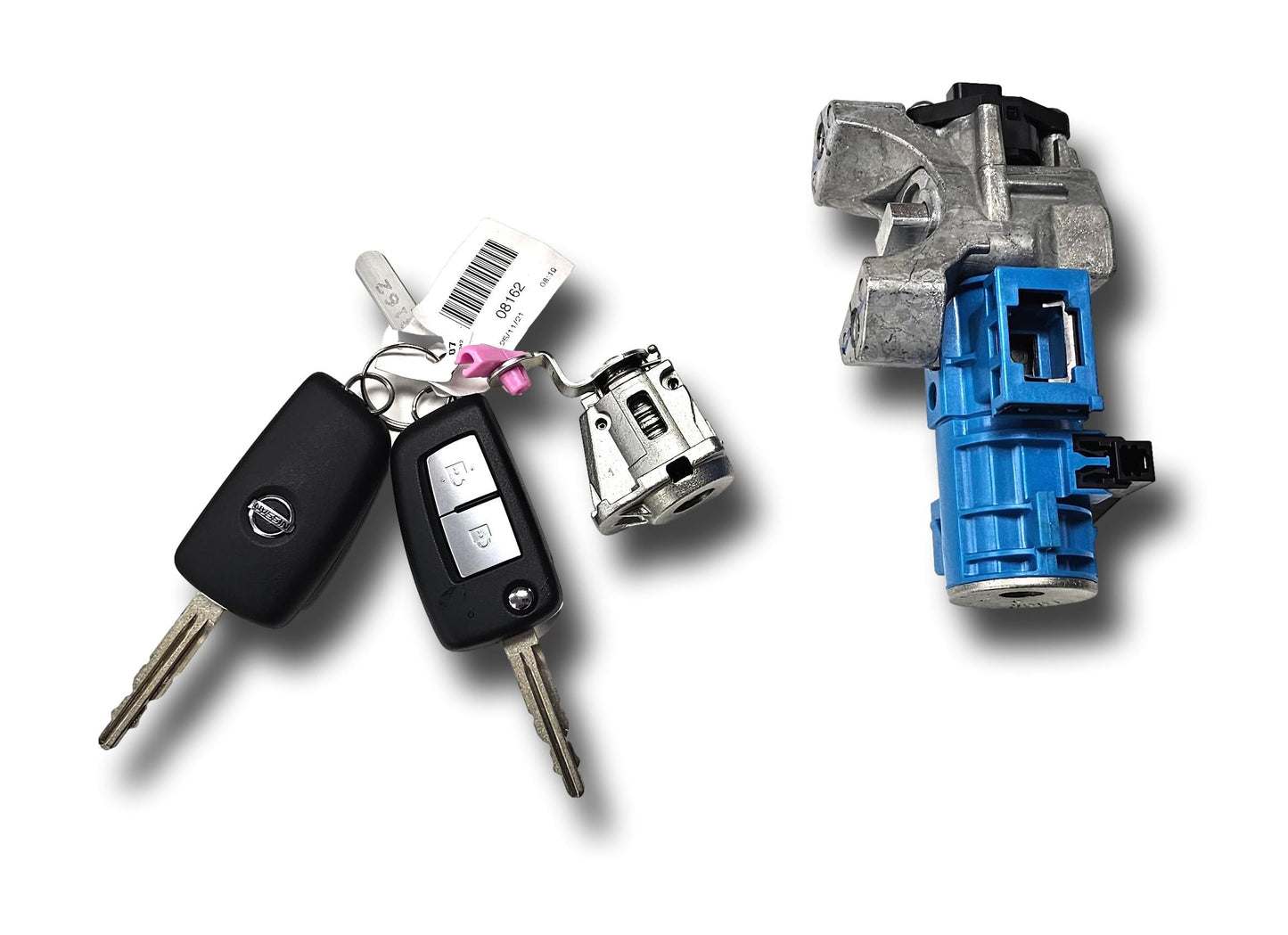 Nuovo autentico Nissan Qashqai Lock Set Accenition + Barrel di porta + 2 Chiavi complete 99810 4el2d