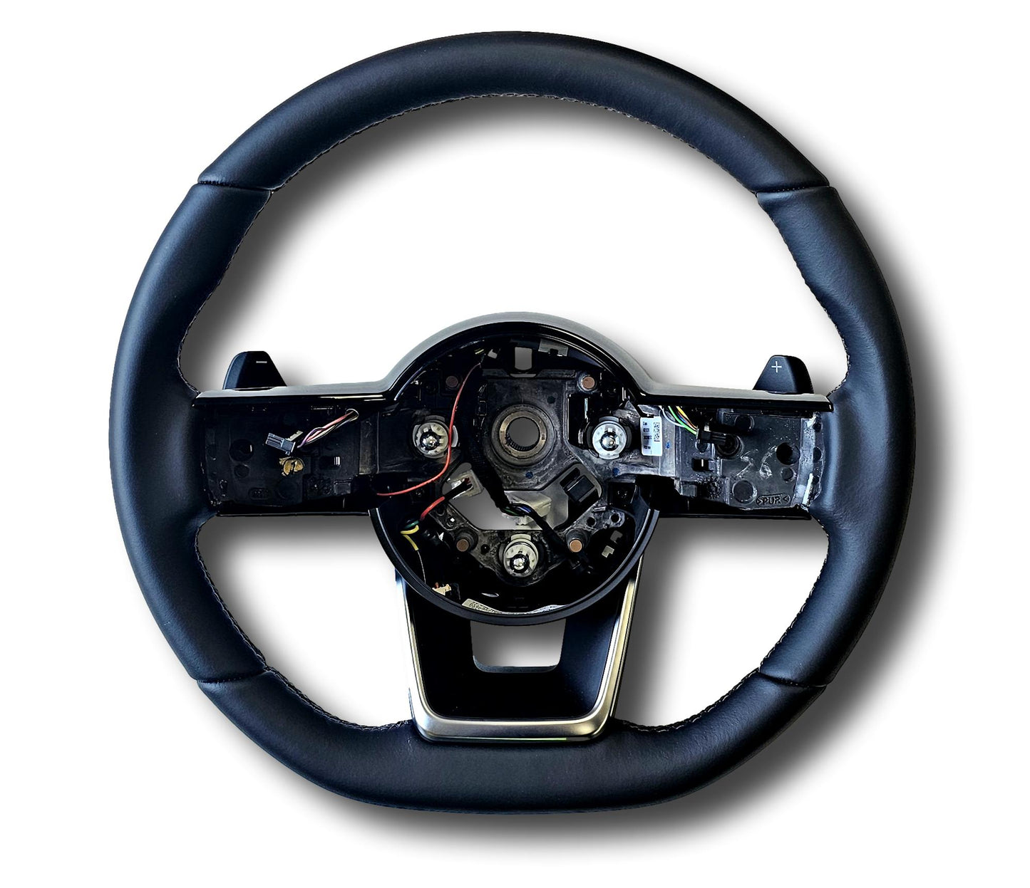 Nissan Qashqai Leather Steering Wheel Flat Bottom 484306UH0B J12 2021> (03112023)