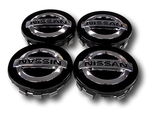 Tapa central de rueda Nissan original, color negro, juego de cuatro 40342 BR02A