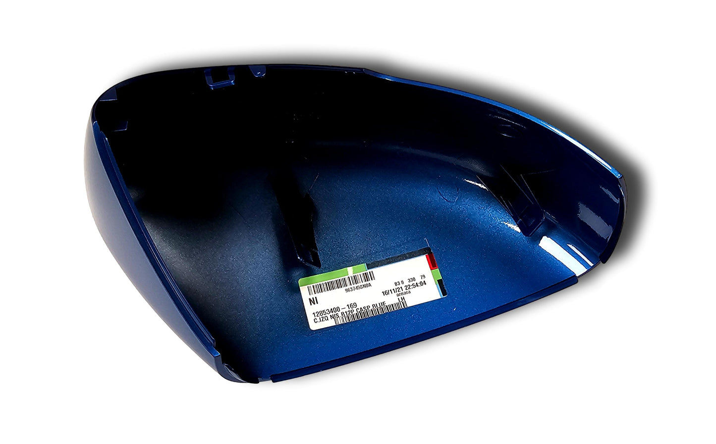 Cubierta genuina para espejo de puerta Nissan Leaf, color azul caspio, mano izquierda, 2018 en adelante, 963745SN0A (#24012024)