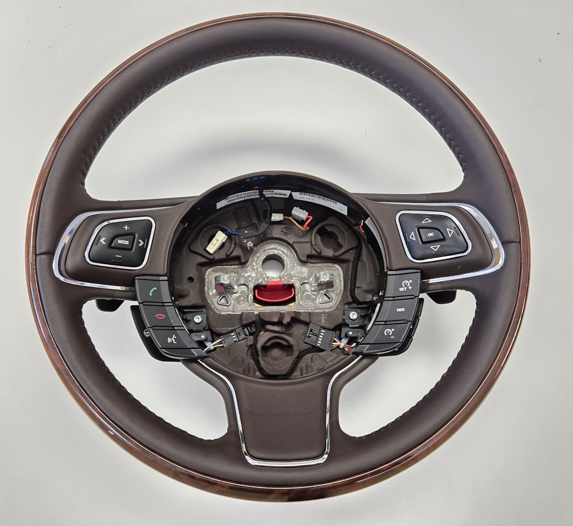 Jaguar Xj Leather Steering Wheel Wood Brown Heated Paddle Shift Cruise Voice