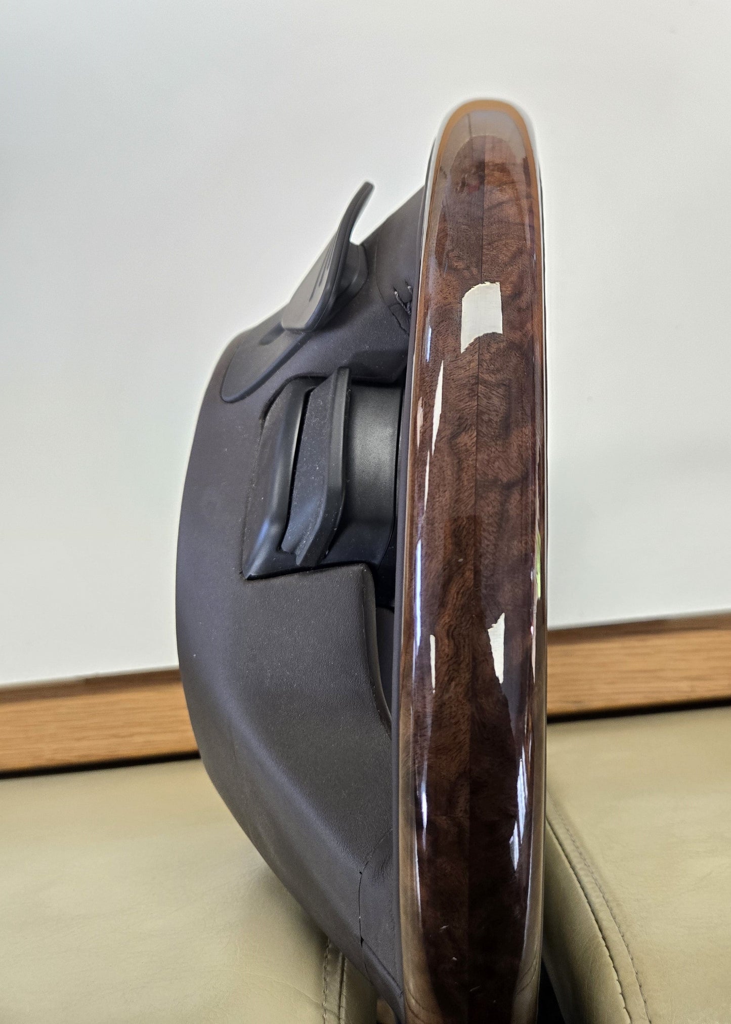 Jaguar Xj Leather Steering Wheel Wood Brown Heated Paddle Shift Cruise Voice