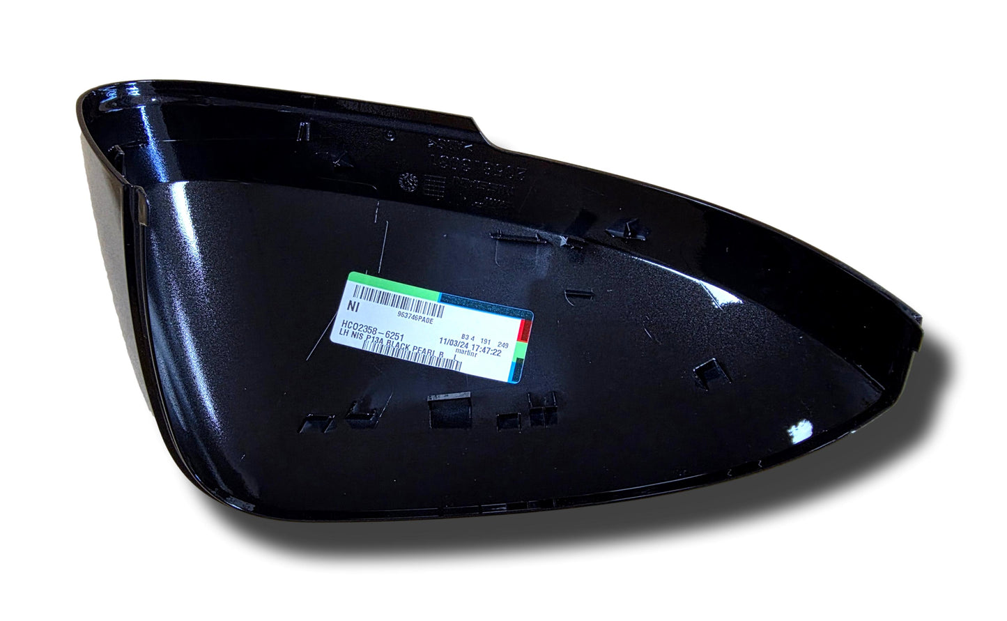 New Nissan Qashqai Door Mirror Cover Left Hand Black Peal 963746PA0E 2022>