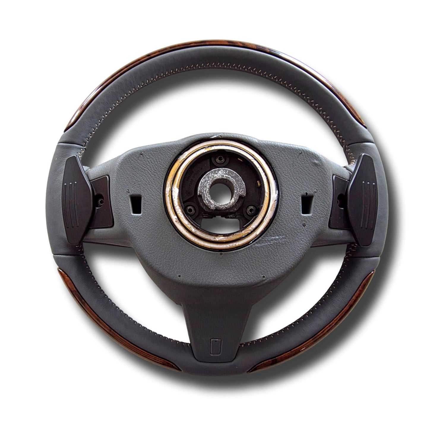 Jaguar XK Steering wheel Slate Blue Ivory Stitching Burr Walnut C2P19003YJU