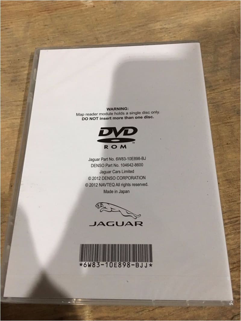 Genuine Jaguar USA CANADA NAV DVD 2012-2013 6W8310E898BJ Jaguar OEM