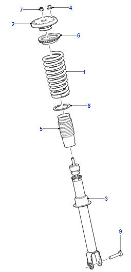 Jaguar Xk Front Shock Absorber 4.2 Supercharged C2P3136 2006-14 (#25062024)