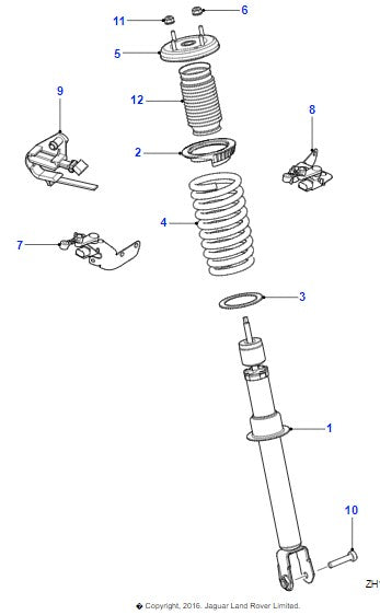 Jaguar Xfrs Front Shock Absorber 5.0 Petrol C2Z11484 2009-15 (#25062024)