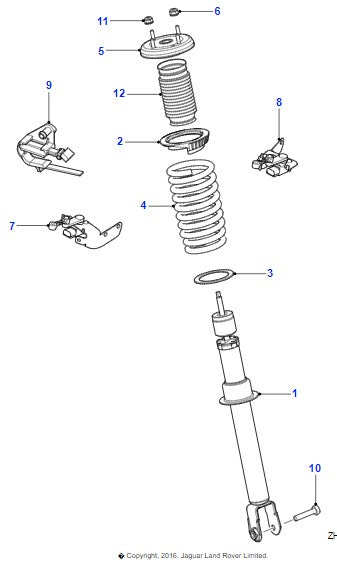 Jaguar Xf Front Shock Absorber Rwd 2.0 Petrol C2Z27763 2009-15 (#25062024)