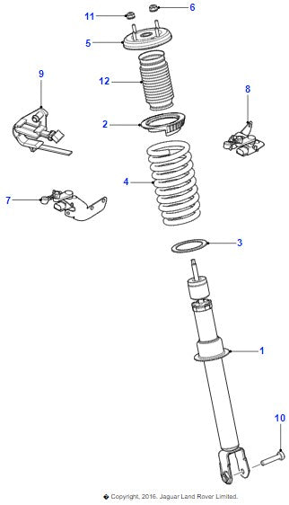 Jaguar Xf Estate Front Shock Absorber Rwd C2Z22303 2009-15 (#25062024)