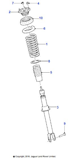 Jaguar F Type Front Shock Absorber Rwd 5.0 T2R13316 2014> (#25062024)