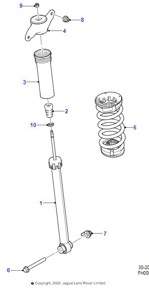 Jaguar Xf Rear Shock Absorber T2H19520 Gx6318080Eb 2016> (#25062024)