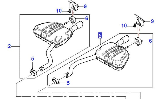 Jaguar XF Exhaust Silencer Tailpipe Left Hand 2 Petrol T2H41056 HX635K243AF