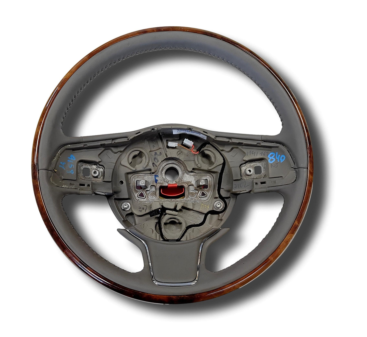 Jaguar XJ Leather Steering Wheel Wood Grey Heated