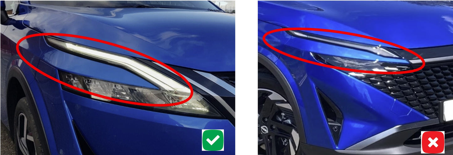 New Nissan Qashqai Headlight Moulding Trim RH 624146UA1C 2021-24